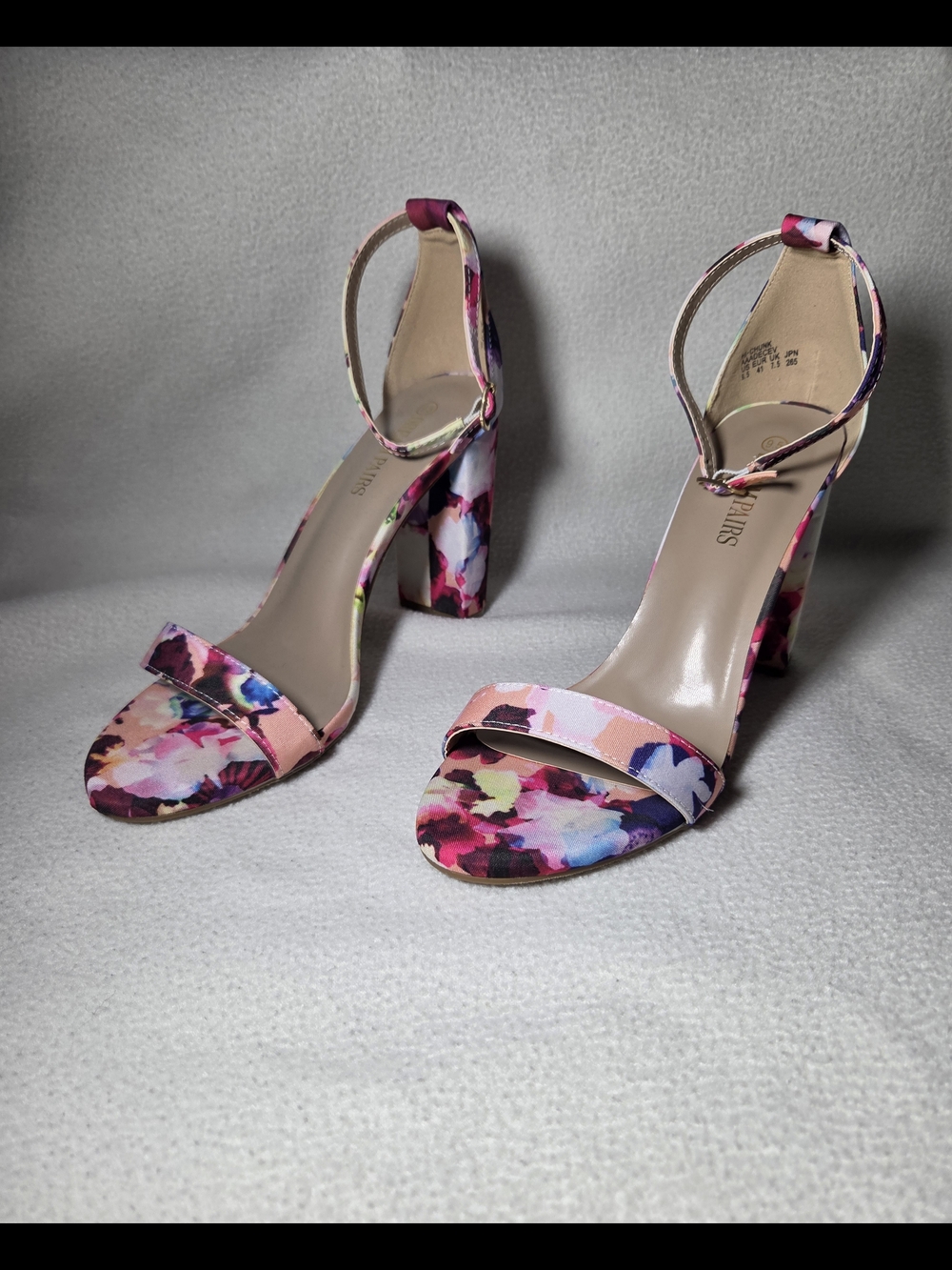 Floral DREAM PAIRS Women's Chunky High Heel Pump Sandals